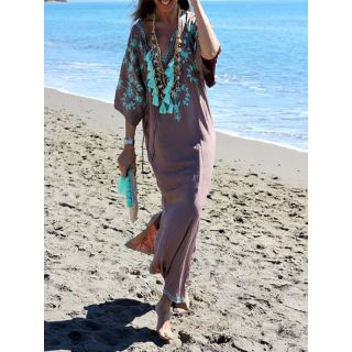 Beach Kaftan Cover Up with Mesmerizing Prints