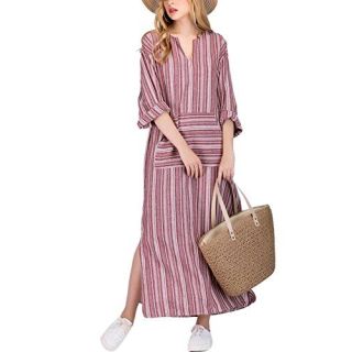 Exquisite Moroccan Caftan: Embroidered Bohemian Chic Dress