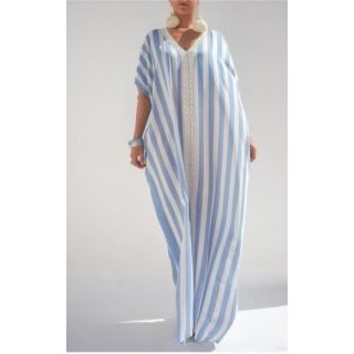 Moroccan Bohemian Embroidered Kaftan Dress 028