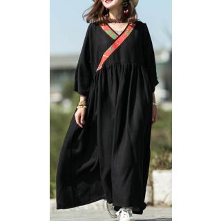 Moroccan-Inspired Embroidered Kaftan Dress 029