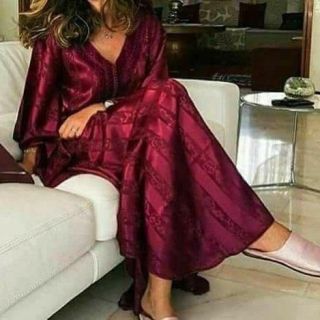 Moroccan-Inspired Embroidered Kaftan Dress | Bohemian Chic Style