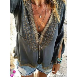 Moroccan Bohemian Kaftan Dress with Exquisite Embroidery