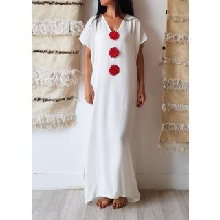 Exquisite Embroidered Moroccan Kaftan Dress 078 - Bohemian Chic Statement Piece - $0.00.