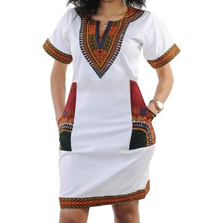 Moroccan Embroidered Kaftan Dress - Elegant Bohemian Style