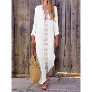 Elegant Moroccan Kaftan Dress with Intricate Embroidery