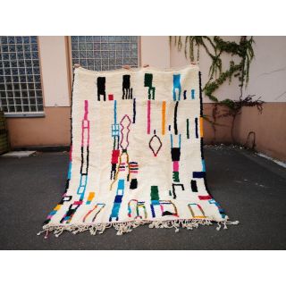 Handwoven Azilal Berber Tribal Wool Rug