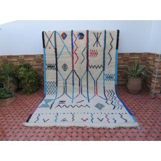 Luxurious Handwoven Moroccan Berber Rug - Exotic Azilal Tribal Artistry