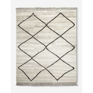 Modern Moroccan Wool Rug - Striking Diamond Pattern - Customizable Size