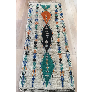 Vintage Moroccan Tribal Handwoven Wool Berber Rug