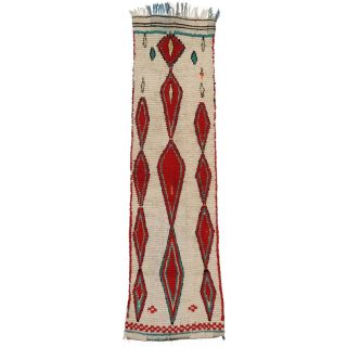 "Moroccan Azilal Wool Berber Rug 020 - Vintage Charm, Customizable Dimensions"