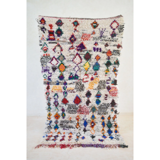 Handwoven Vintage Berber Wool Rug - Moroccan Design