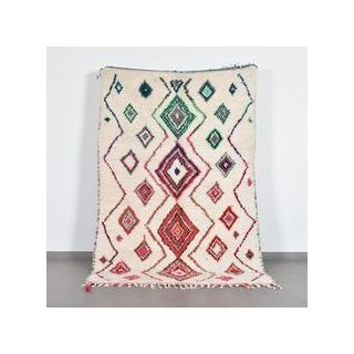 Abstract Black Moroccan Berber Wool Rug