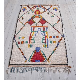 Authentic Berber Tribal Wool Rug - Handwoven Moroccan Treasure
