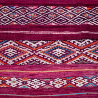 Moroccan Berber Wool Rug - Vibrant Diamond Design