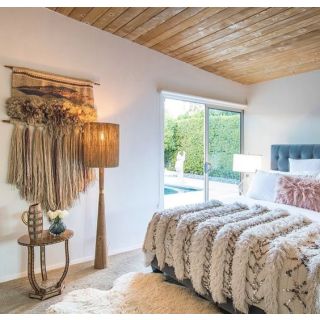 Hand-Loomed Moroccan Wedding Blanket - Bohemian Cotton Masterpiece