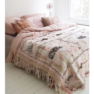 Pink Berber Moroccan Wool Blanket | Handmade Luxury Wool Blanket