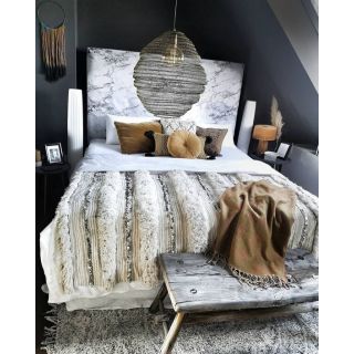 Moroccan Handwoven Wool Blanket - Boho Style and Warmth