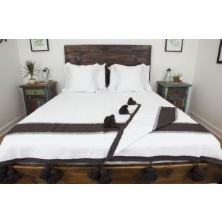 Luxury Handwoven Moroccan Pom Pom Blanket