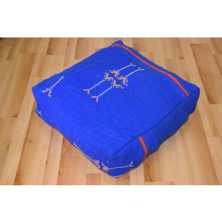 Moroccan Handmade Vintage Kilim Carpet Pouf