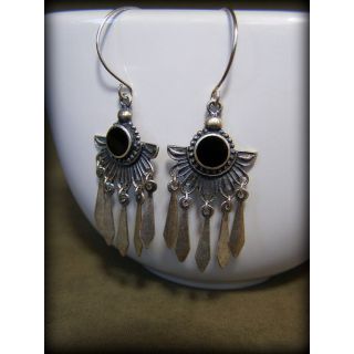 Moroccan Tuareg Berber Geometric Earrings - Handcrafted Ethnic Jewelry