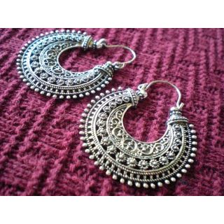 Tuareg Berber Geometric Earrings - Handcrafted Moroccan Artistry