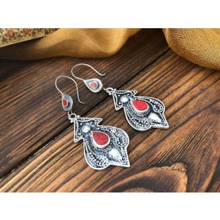 Handcrafted Tuareg Berber Earrings - Geometric Moroccan Design