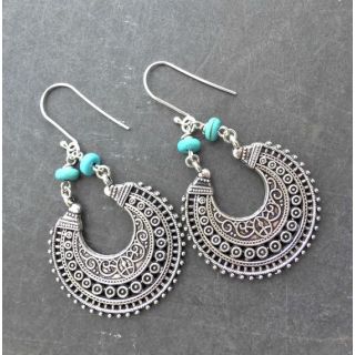 Moroccan Berber Geometric Earrings crafted with Traditional Tuareg Inspiration