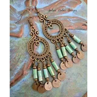 Moroccan Tuareg Berber Geometric Earrings - Ethnic Artistry