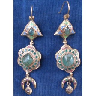 Moroccan Tuareg Berber Geometric Earrings | Handcrafted Cultural Jewelry