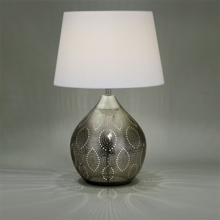 Moroccan Silver Floor Lamp - Handcrafted Elegance