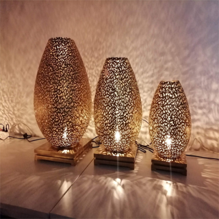 Moroccan-Style Handcrafted Silver Floor Lamp