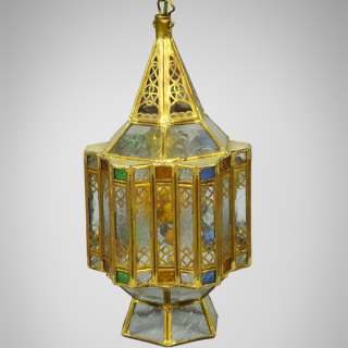 Moroccan Silver Floor Lamp - Handcrafted Vintage Charm