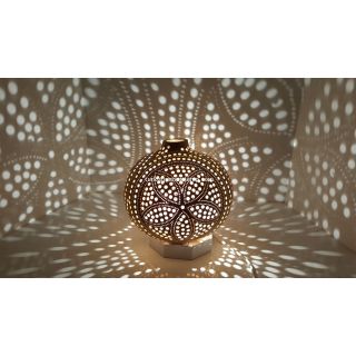 Moroccan Silver Metal Floor Lamp - Handcrafted Premium Lighting