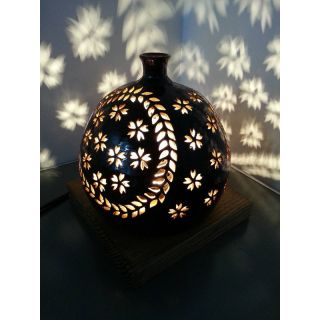 Moroccan Silver Metal Floor Lamp - Vintage Charm for Indoor & Outdoor Decor