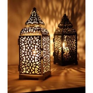 Moroccan Silver Metal Floor Lamp - Handmade Vintage Charm