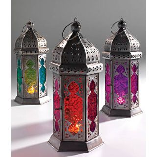 Moroccan Silver Metal Floor Lamp - Handcrafted Vintage Elegance