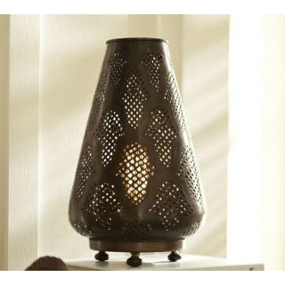 Handcrafted Moroccan Silver Metal Floor Lamp