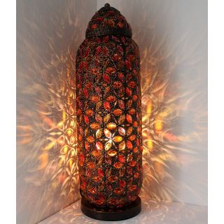 Moroccan Silver Metal Pendant Floor Lamp