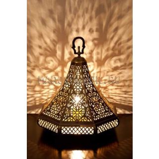 Vintage Moroccan Silver Metal Pendant Floor Lamp - Handmade Craftsmanship