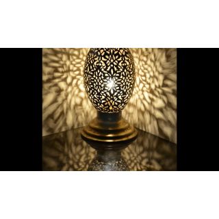 Moroccan Silver Metal Floor Lamp - Vintage Style Lighting