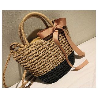 Eco-Friendly Handwoven French Market Basket - Versatile Design for Shopping, Beach, and Storage