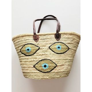French Market Basket Handwoven by Moroccan Artisans