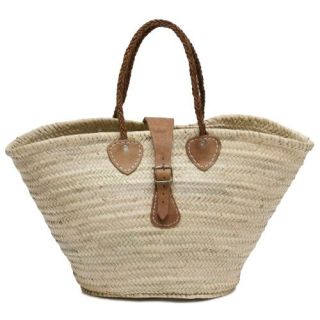 French Handwoven Boho Market Basket - Eco-Friendly & Ethically Crafted