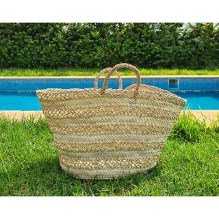 Eco-Friendly French Market Basket | Handwoven Moroccan Artisan Basket