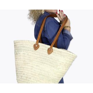 Eco-Chic French Market Basket | Handwoven Moroccan Artisans