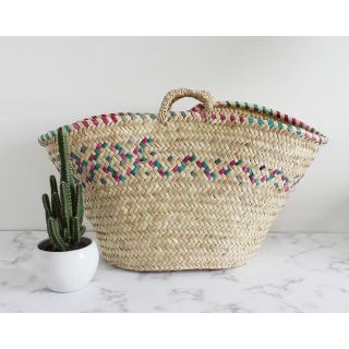Handwoven French Market Basket - Eco-Friendly & Chic