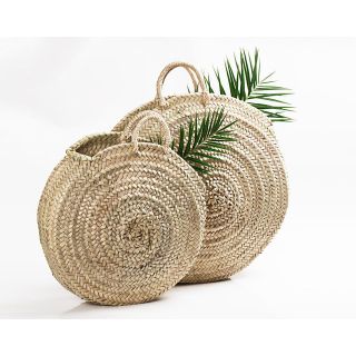 Moroccan Handwoven French Market Basket - Eco-Friendly and Stylish