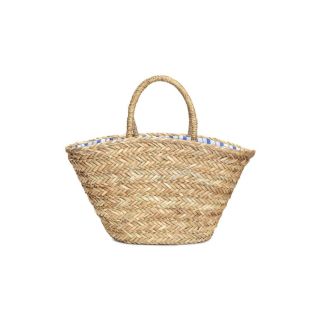 French Market Basket Handmade Moroccan Berber Woven Eco-Friendly Accessory