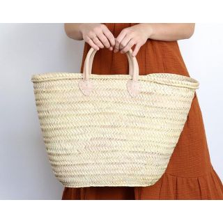 Handwoven French Market Basket by Berber Artisans - Eco-Friendly & Stylish