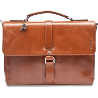 Premium Dark Tan Moroccan Leather Laptop Bag - Handcrafted Luxury Crossbody Bag.